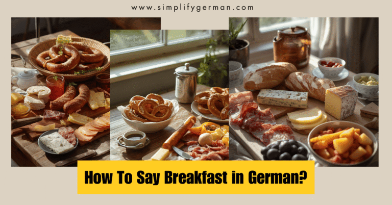 how to say breakfast in German