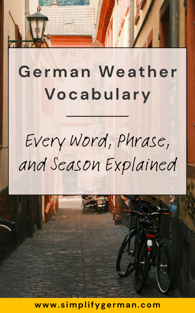 weather vocabulary in German