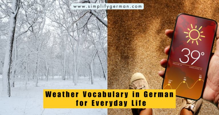 weather vocabulary in German